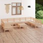 vidaXL Set Salotto da Giardino 10 pz in Legno Massello di Pino vidaXL Set Salotto da Giardino 10 pz in Legno Massello di Pino