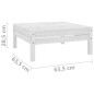 vidaXL Set Salotto da Giardino 11 pz Bianco in Legno Massello di Pino vidaXL Set Salotto da Giardino 11 pz Bianco in Legno Massello di Pino