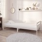 vidaXL Divano Letto con Materasso 90x200 cm Bianco in Legno di Pino vidaXL Divano Letto con Materasso 90x200 cm Bianco in Legno di Pino