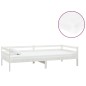 vidaXL Divano Letto con Materasso 90x200 cm Bianco in Legno di Pino vidaXL Divano Letto con Materasso 90x200 cm Bianco in Legno di Pino