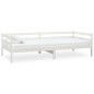 vidaXL Divano Letto con Materasso 90x200 cm Bianco in Legno di Pino vidaXL Divano Letto con Materasso 90x200 cm Bianco in Legno di Pino