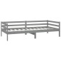 vidaXL Divano Letto con Materasso 90x200 cm Grigio in Legno di Pino vidaXL Divano Letto con Materasso 90x200 cm Grigio in Legno di Pino