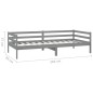 vidaXL Divano Letto con Materasso 90x200 cm Grigio in Legno di Pino vidaXL Divano Letto con Materasso 90x200 cm Grigio in Legno di Pino