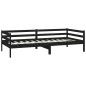 vidaXL Divano Letto con Materasso 90x200 cm Nero in Legno di Pino