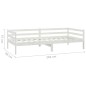 vidaXL Divano Letto con Materasso 90x200 cm Bianco in Legno di Pino vidaXL Divano Letto con Materasso 90x200 cm Bianco in Legno di Pino