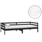 vidaXL Divano Letto con Materasso 90x200 cm Nero in Legno di Pino