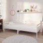 vidaXL Divano Letto con Materasso 90x200 cm Bianco in Legno di Pino vidaXL Divano Letto con Materasso 90x200 cm Bianco in Legno di Pino