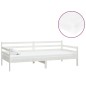 vidaXL Divano Letto con Materasso 90x200 cm Bianco in Legno di Pino vidaXL Divano Letto con Materasso 90x200 cm Bianco in Legno di Pino