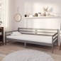 vidaXL Divano Letto con Materasso 90x200 cm Grigio in Legno di Pino vidaXL Divano Letto con Materasso 90x200 cm Grigio in Legno di Pino