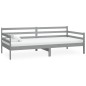 vidaXL Divano Letto con Materasso 90x200 cm Grigio in Legno di Pino vidaXL Divano Letto con Materasso 90x200 cm Grigio in Legno di Pino