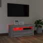 Mobile Porta TV con Luci LED Grigio Sonoma 90x35x40 cm Mobile Porta TV con Luci LED Grigio Sonoma 90x35x40 cm