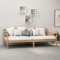 vidaXL Divano Letto con Materasso 90x200 cm Miele in Legno di Pino vidaXL Divano Letto con Materasso 90x200 cm Miele in Legno di Pino