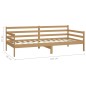vidaXL Divano Letto con Materasso 90x200 cm Miele in Legno di Pino vidaXL Divano Letto con Materasso 90x200 cm Miele in Legno di Pino