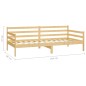 vidaXL Divano Letto con Materasso 90x200 cm Legno Massello di Pino vidaXL Divano Letto con Materasso 90x200 cm Legno Massello di Pino