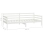 vidaXL Divano Letto con Materasso 90x200 cm Bianco in Legno di Pino vidaXL Divano Letto con Materasso 90x200 cm Bianco in Legno di Pino