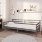 vidaXL Divano Letto con Materasso 90x200 cm Grigio in Legno di Pino vidaXL Divano Letto con Materasso 90x200 cm Grigio in Legno di Pino