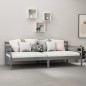 vidaXL Divano Letto con Materasso 90x200 cm Grigio in Legno di Pino vidaXL Divano Letto con Materasso 90x200 cm Grigio in Legno di Pino
