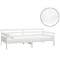 vidaXL Divano Letto con Materasso 90x200 cm Bianco in Legno di Pino vidaXL Divano Letto con Materasso 90x200 cm Bianco in Legno di Pino