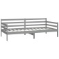 vidaXL Divano Letto con Materasso 90x200 cm Grigio in Legno di Pino vidaXL Divano Letto con Materasso 90x200 cm Grigio in Legno di Pino