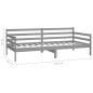 vidaXL Divano Letto con Materasso 90x200 cm Grigio in Legno di Pino vidaXL Divano Letto con Materasso 90x200 cm Grigio in Legno di Pino