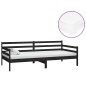 vidaXL Divano Letto con Materasso 90x200 cm Nero in Legno di Pino vidaXL Divano Letto con Materasso 90x200 cm Nero in Legno di Pino