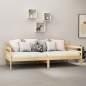 vidaXL Divano Letto con Materasso 90x200 cm Legno Massello di Pino vidaXL Divano Letto con Materasso 90x200 cm Legno Massello di Pino
