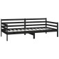 vidaXL Divano Letto con Materasso 90x200 cm Nero in Legno di Pino vidaXL Divano Letto con Materasso 90x200 cm Nero in Legno di Pino