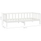vidaXL Divano Letto con Materasso 90x200 cm Bianco in Legno di Pino vidaXL Divano Letto con Materasso 90x200 cm Bianco in Legno di Pino
