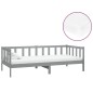 vidaXL Divano Letto con Materasso 90x200 cm Grigio in Legno di Pino