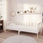 vidaXL Divano Letto con Materasso 90x200 cm Bianco in Legno di Pino vidaXL Divano Letto con Materasso 90x200 cm Bianco in Legno di Pino