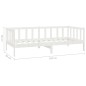 vidaXL Divano Letto con Materasso 90x200 cm Bianco in Legno di Pino vidaXL Divano Letto con Materasso 90x200 cm Bianco in Legno di Pino