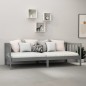 vidaXL Divano Letto con Materasso 90x200 cm Grigio in Legno di Pino vidaXL Divano Letto con Materasso 90x200 cm Grigio in Legno di Pino