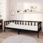 vidaXL Divano Letto con Materasso 90x200 cm Nero in Legno di Pino
