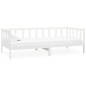 vidaXL Divano Letto con Materasso 90x200 cm Bianco in Legno di Pino vidaXL Divano Letto con Materasso 90x200 cm Bianco in Legno di Pino