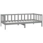 vidaXL Divano Letto con Materasso 90x200 cm Grigio in Legno di Pino vidaXL Divano Letto con Materasso 90x200 cm Grigio in Legno di Pino