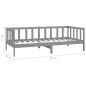 vidaXL Divano Letto con Materasso 90x200 cm Grigio in Legno di Pino vidaXL Divano Letto con Materasso 90x200 cm Grigio in Legno di Pino