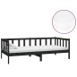 vidaXL Divano Letto con Materasso 90x200 cm Nero in Legno di Pino vidaXL Divano Letto con Materasso 90x200 cm Nero in Legno di Pino