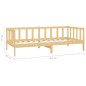 vidaXL Divano Letto con Materasso 90x200 cm Legno Massello di Pino vidaXL Divano Letto con Materasso 90x200 cm Legno Massello di Pino