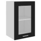 Armadio Sospeso con Vetro Nero 40x31x60 cm in Truciolato Armadio Sospeso con Vetro Nero 40x31x60 cm in Truciolato