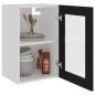 Armadio Sospeso con Vetro Nero 40x31x60 cm in Truciolato Armadio Sospeso con Vetro Nero 40x31x60 cm in Truciolato