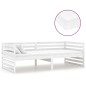 vidaXL Divano Letto con Materasso 90x200 cm Bianco in Legno di Pino vidaXL Divano Letto con Materasso 90x200 cm Bianco in Legno di Pino