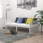 vidaXL Divano Letto con Materasso 90x200 cm Bianco in Legno di Pino vidaXL Divano Letto con Materasso 90x200 cm Bianco in Legno di Pino