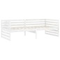 vidaXL Divano Letto con Materasso 90x200 cm Bianco in Legno di Pino vidaXL Divano Letto con Materasso 90x200 cm Bianco in Legno di Pino