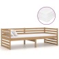 vidaXL Divano Letto con Materasso 90x200 cm Miele in Legno di Pino
