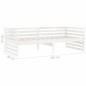 vidaXL Divano Letto con Materasso 90x200 cm Bianco in Legno di Pino