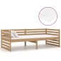 vidaXL Divano Letto con Materasso 90x200 cm Miele in Legno di Pino vidaXL Divano Letto con Materasso 90x200 cm Miele in Legno di Pino