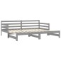 vidaXL Dormeuse Estraibile 2x(90x200) cm Grigia in Legno di Pino vidaXL Dormeuse Estraibile 2x(90x200) cm Grigia in Legno di Pino