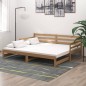 vidaXL Dormeuse Estraibile 2x(90x200) cm Miele in Massello di Pino