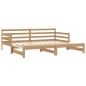 vidaXL Dormeuse Estraibile 2x(90x200) cm Miele in Massello di Pino