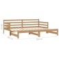 vidaXL Dormeuse Estraibile 2x(90x200) cm Miele in Massello di Pino